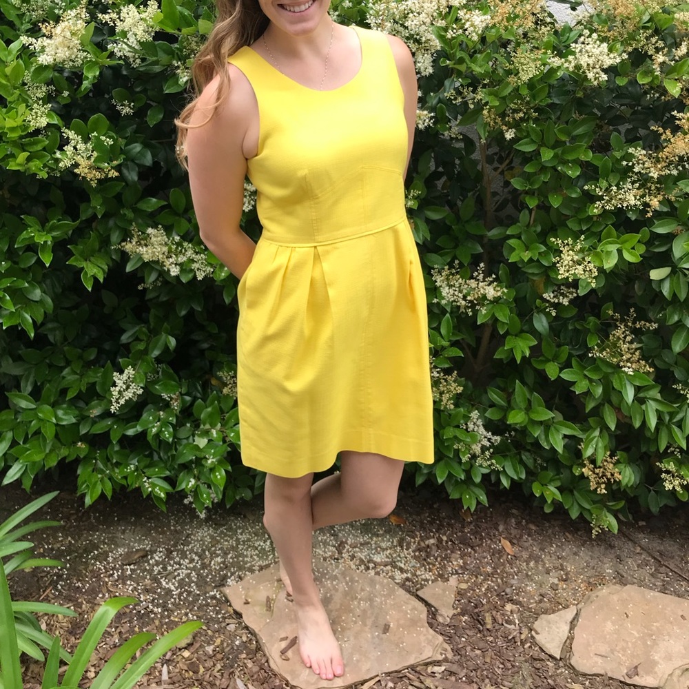 Yellow jcrew dress